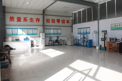 A large testing room with testing equipment.