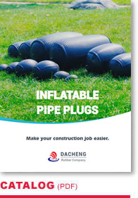 It shows the cover photo of inflatable pipe plugs PDF.