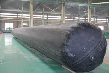 Three cylindrical inflatable rubber mandrels